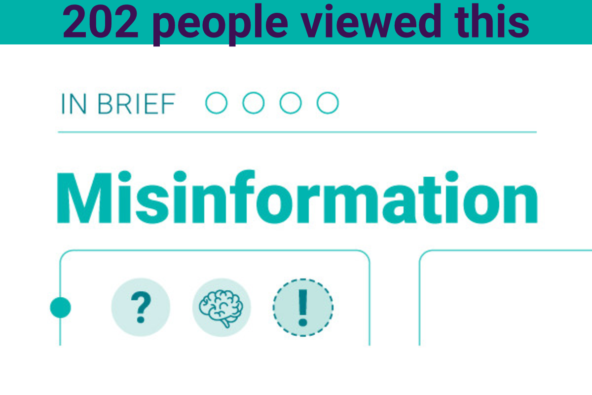 A thumbnail image of the News Literacy Project’s infographic “In brief: Misinformation” shows three icons — a question mark, a brain and an exclamation point.